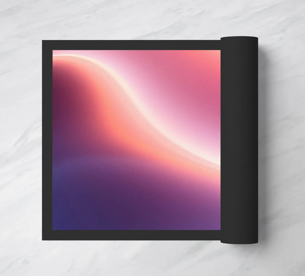Vibrant abstract with smooth gradients and dynamic flow doormat by DesignDoodle