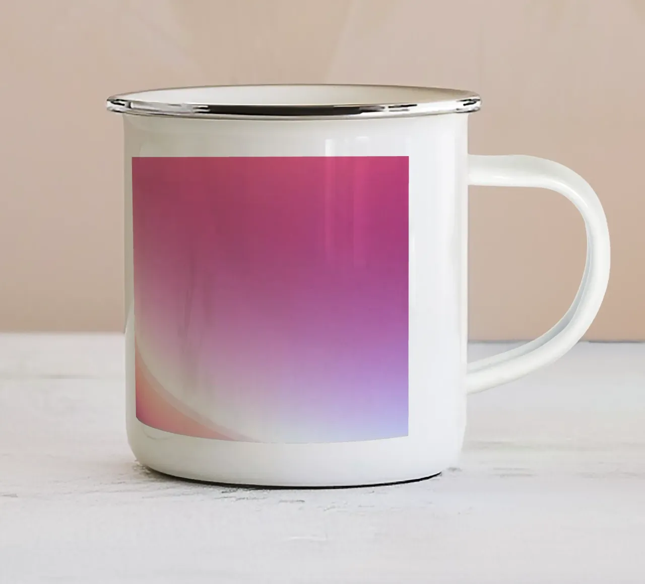 Vibrant abstract with smooth gradients and dynamic flow enamel mug by DesignDoodle