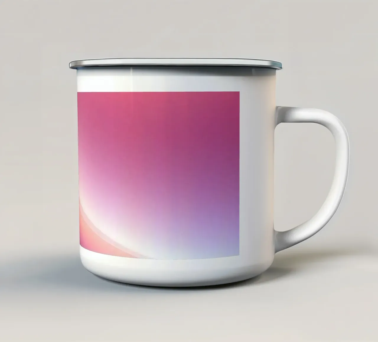 Vibrant abstract with smooth gradients and dynamic flow enamel mug by DesignDoodle