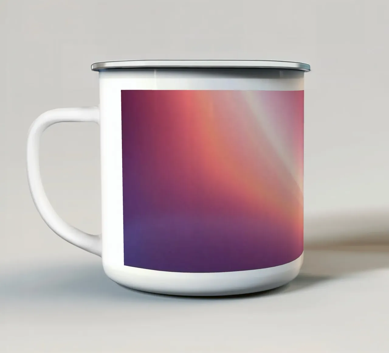 Lebendige Abstraktion mit weichen Verläufen und dynamischem Fluss Emaille Tasse von DesignDoodle