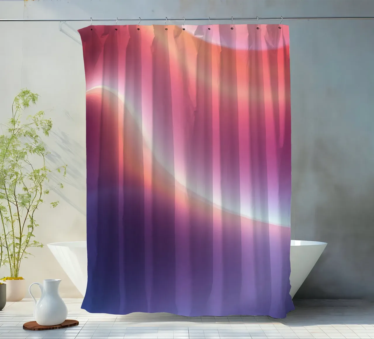 Abstrait vibrant avec des gradients doux et un flux dynamique rideau de douche de DesignDoodle