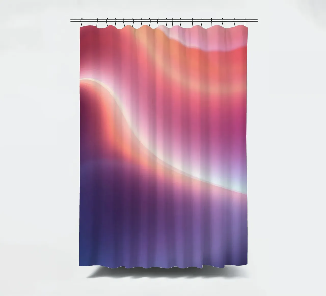 Lebendige Abstraktion mit weichen Verläufen und dynamischem Fluss Duschvorhang von DesignDoodle