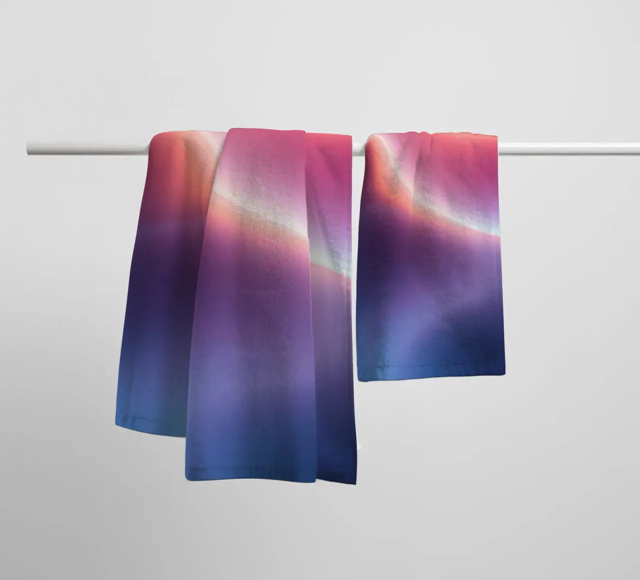 Vibrant abstract with smooth gradients and dynamic flow towel by DesignDoodle