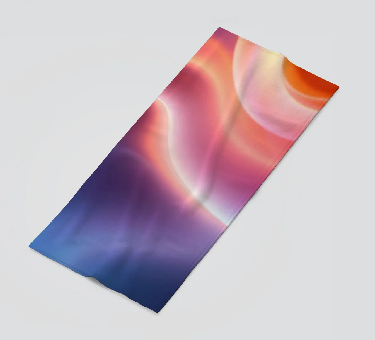 Vibrant abstract with smooth gradients and dynamic flow beach towel by DesignDoodle