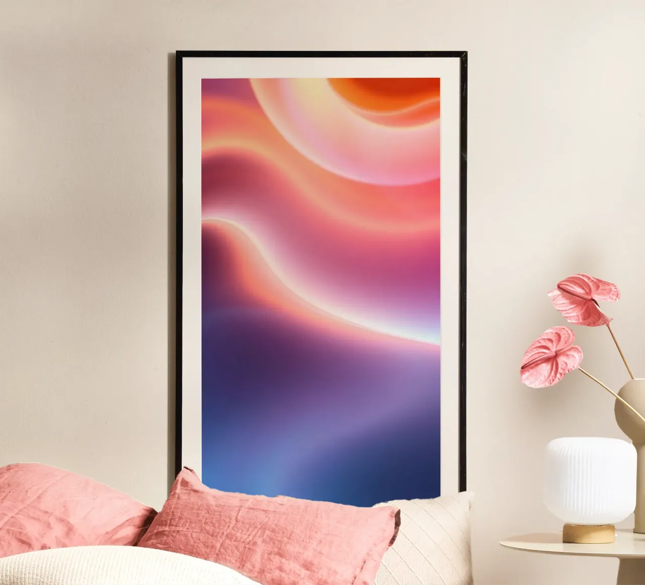 Vibrante astratto con sfumature morbide e flusso dinamico poster da DesignDoodle