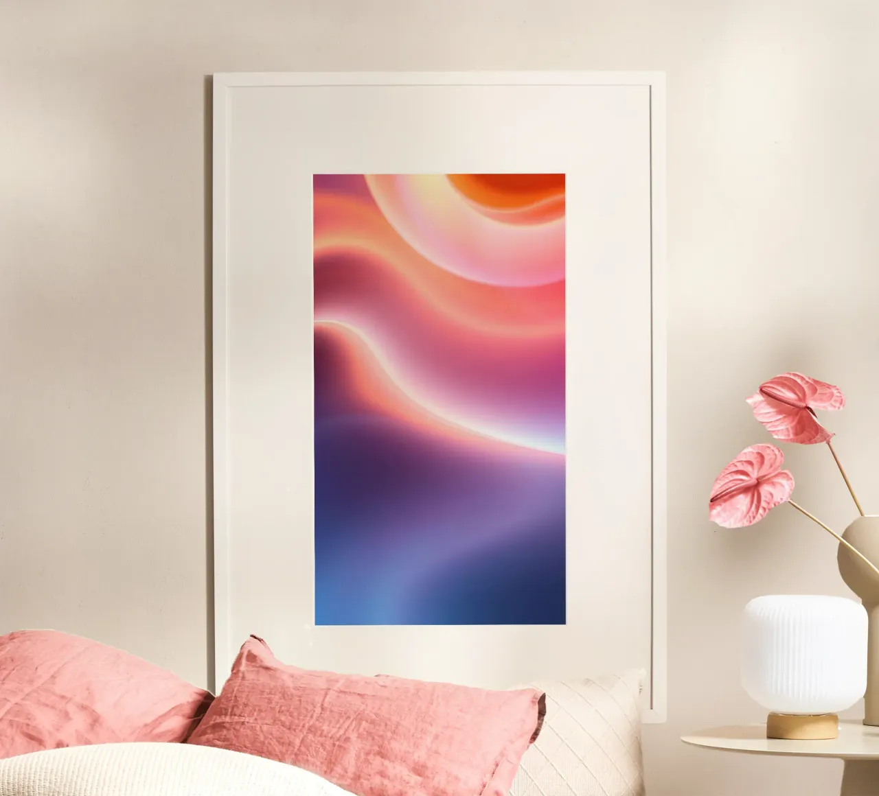 Vibrante astratto con sfumature morbide e flusso dinamico poster da DesignDoodle