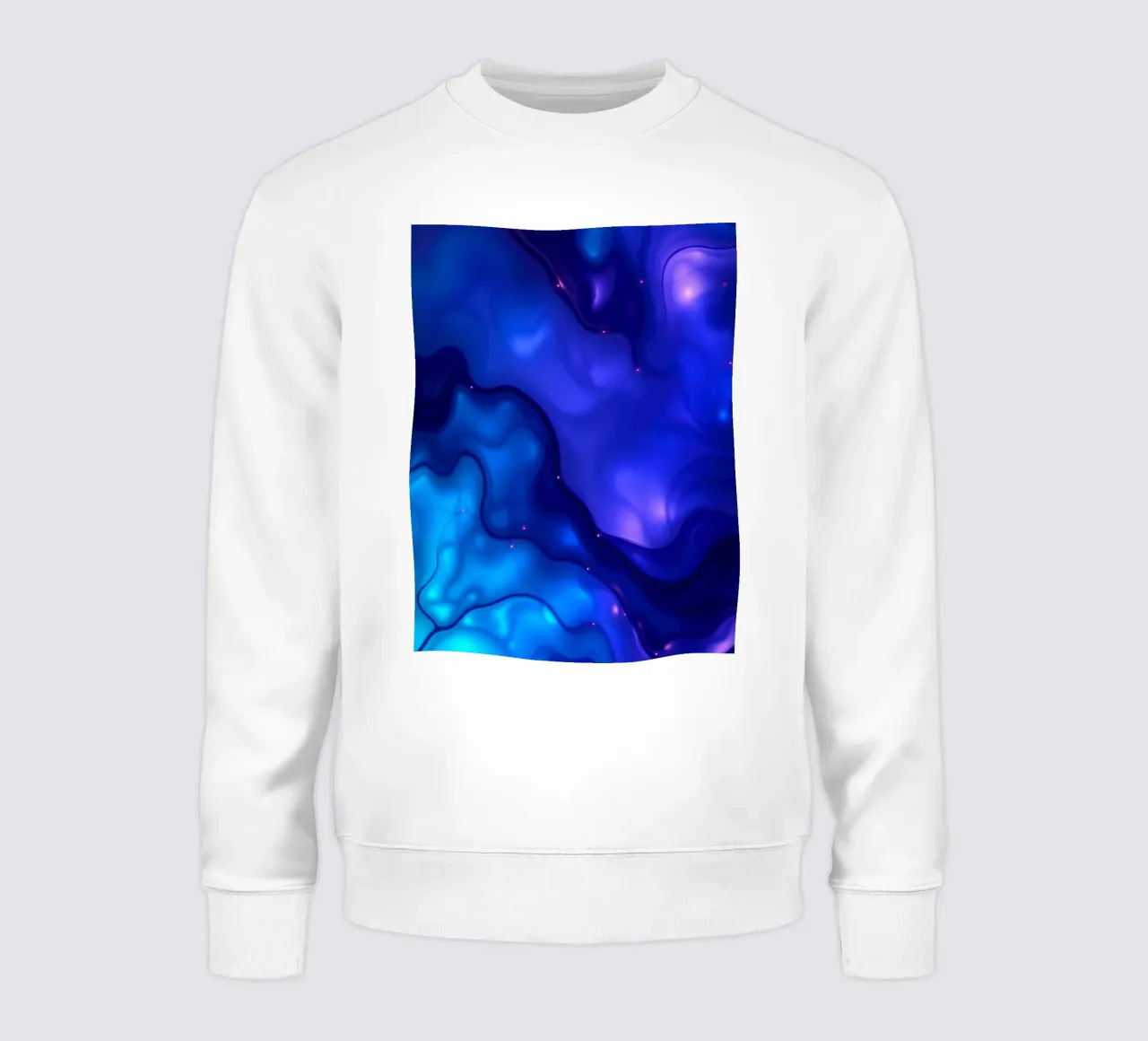 un'atmosfera serena con questa arte vibrante blu e viola. felpa da DesignDoodle