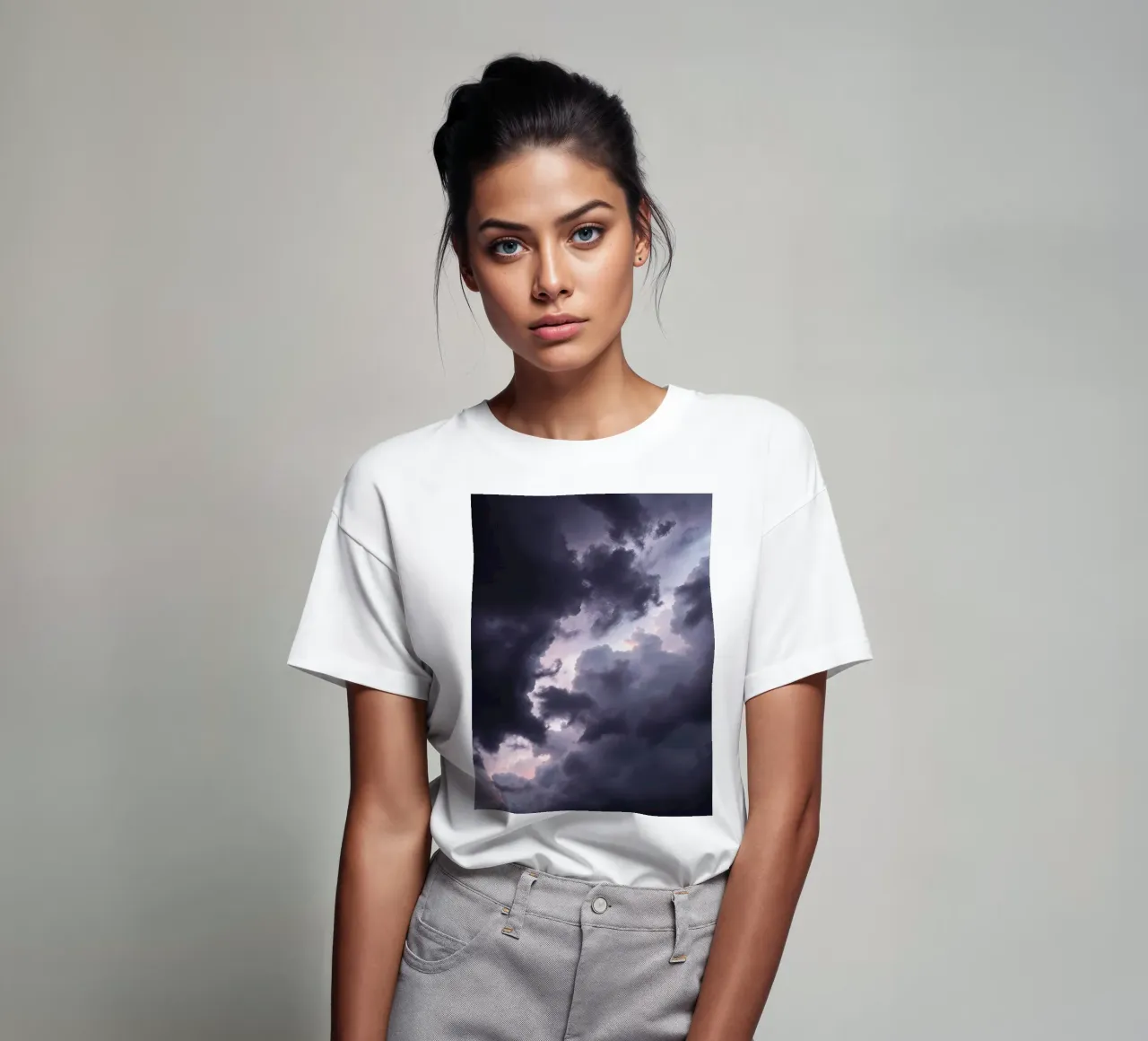 Dark and moody cloud formations create a dramatic sky t-shirt by DesignDoodle