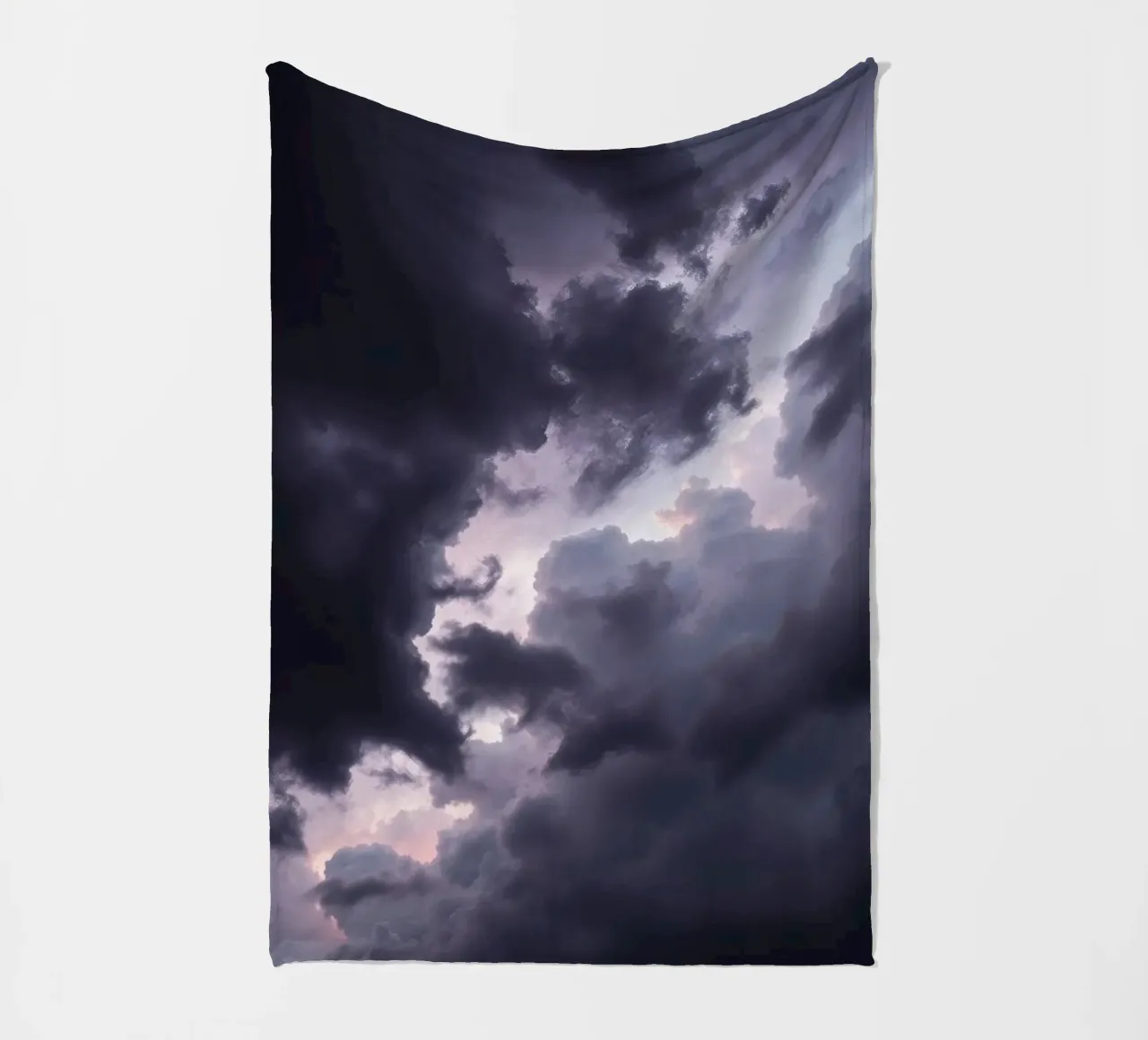 Dark and moody cloud formations create a dramatic sky fleece blanket by DesignDoodle