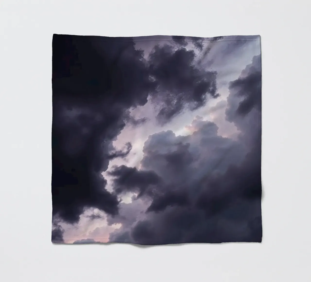 Dark and moody cloud formations create a dramatic sky fleece blanket by DesignDoodle