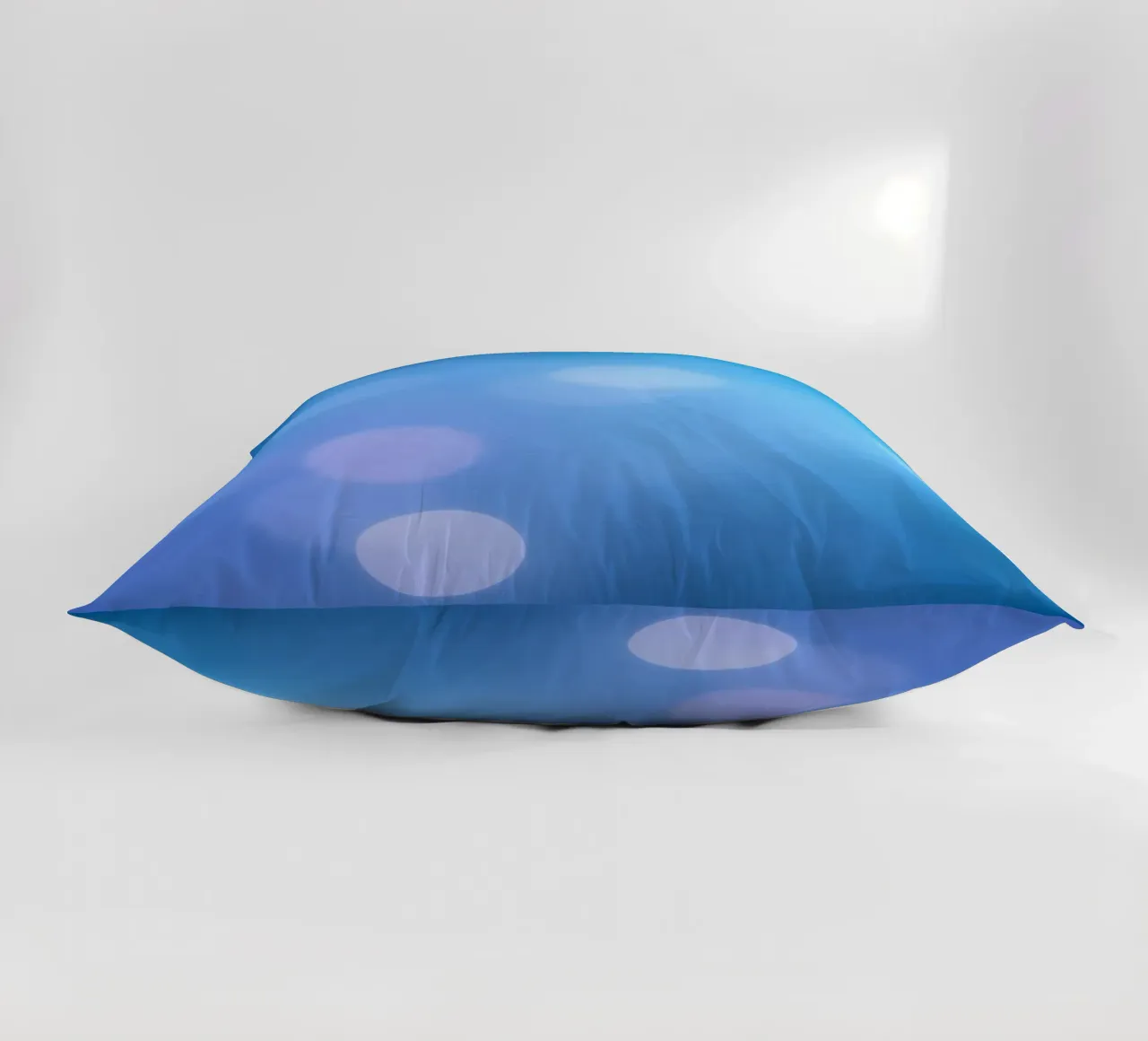 Vibrant blue and purple abstract design with subtle bokeh decorative cushion by DesignDoodle