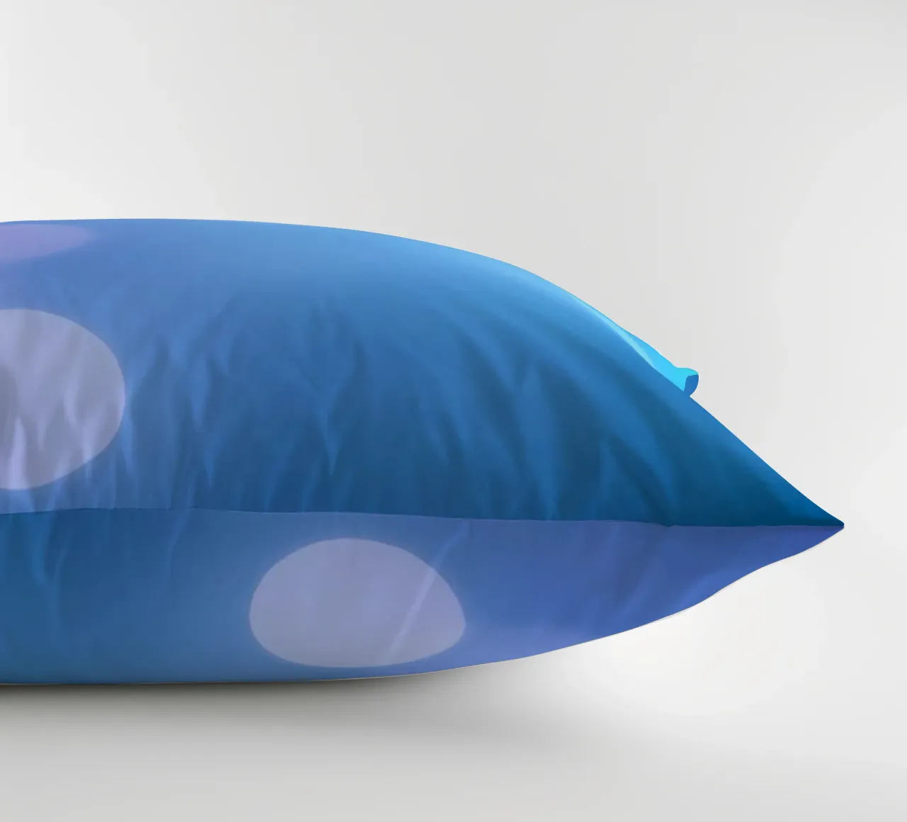 Vibrant blue and purple abstract design with subtle bokeh decorative cushion by DesignDoodle