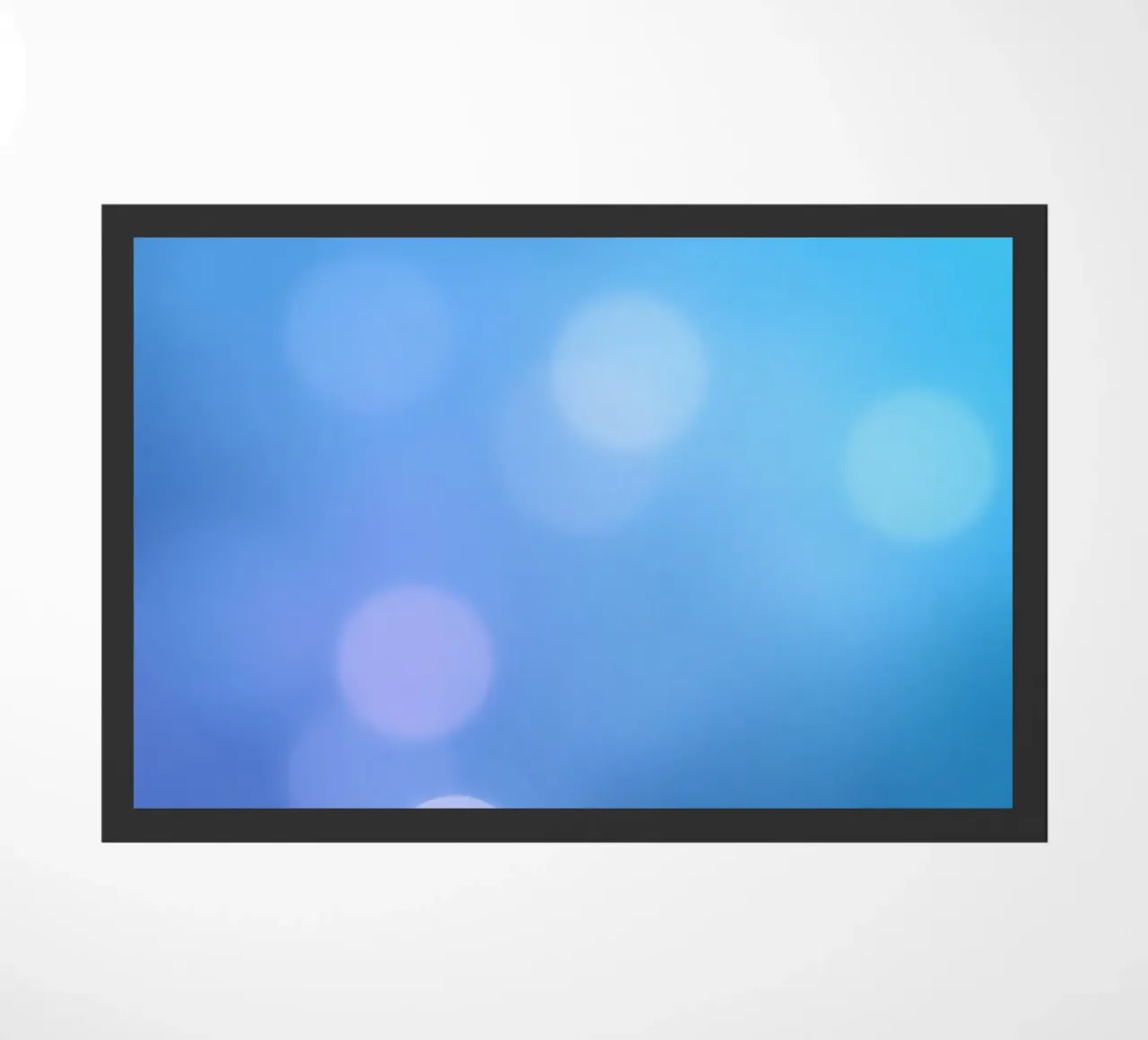 Vibrante disegno astratto blu e viola con sottile bokeh zerbino da DesignDoodle