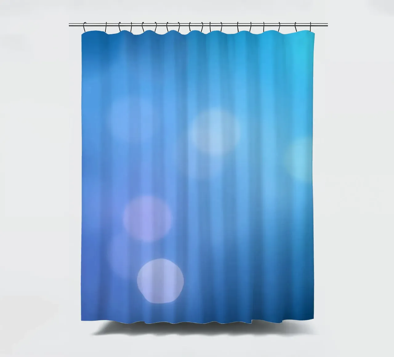 Levendig blauw en paars abstract ontwerp met subtiele bokeh douchegordijn van DesignDoodle