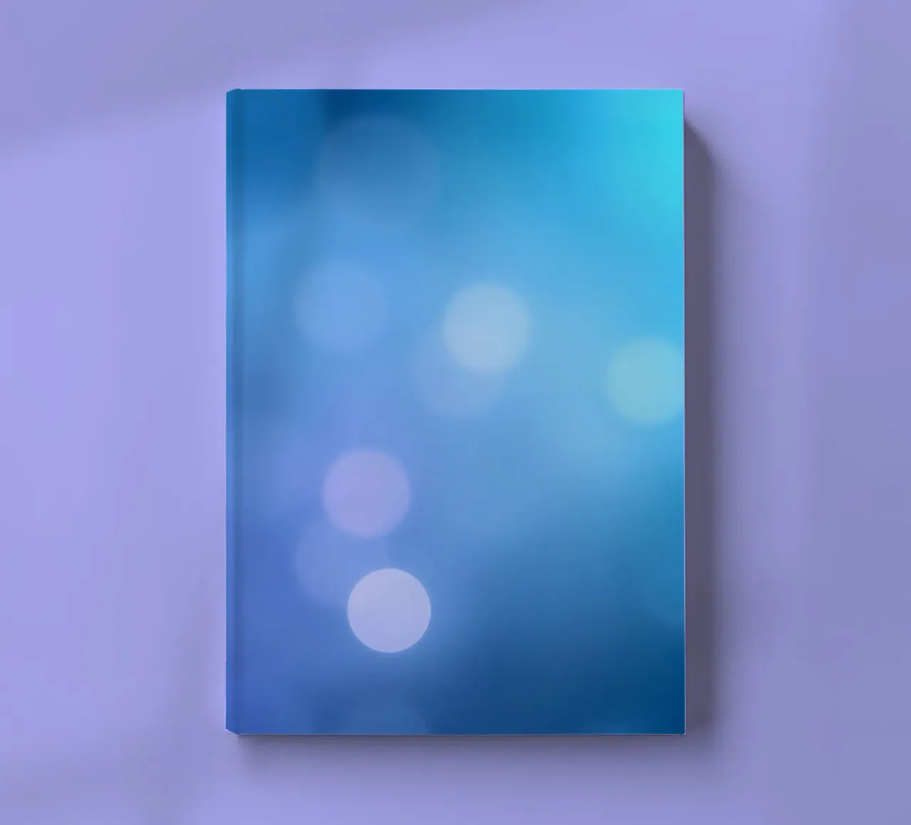 Vibrant blue and purple abstract design with subtle bokeh notebook by DesignDoodle