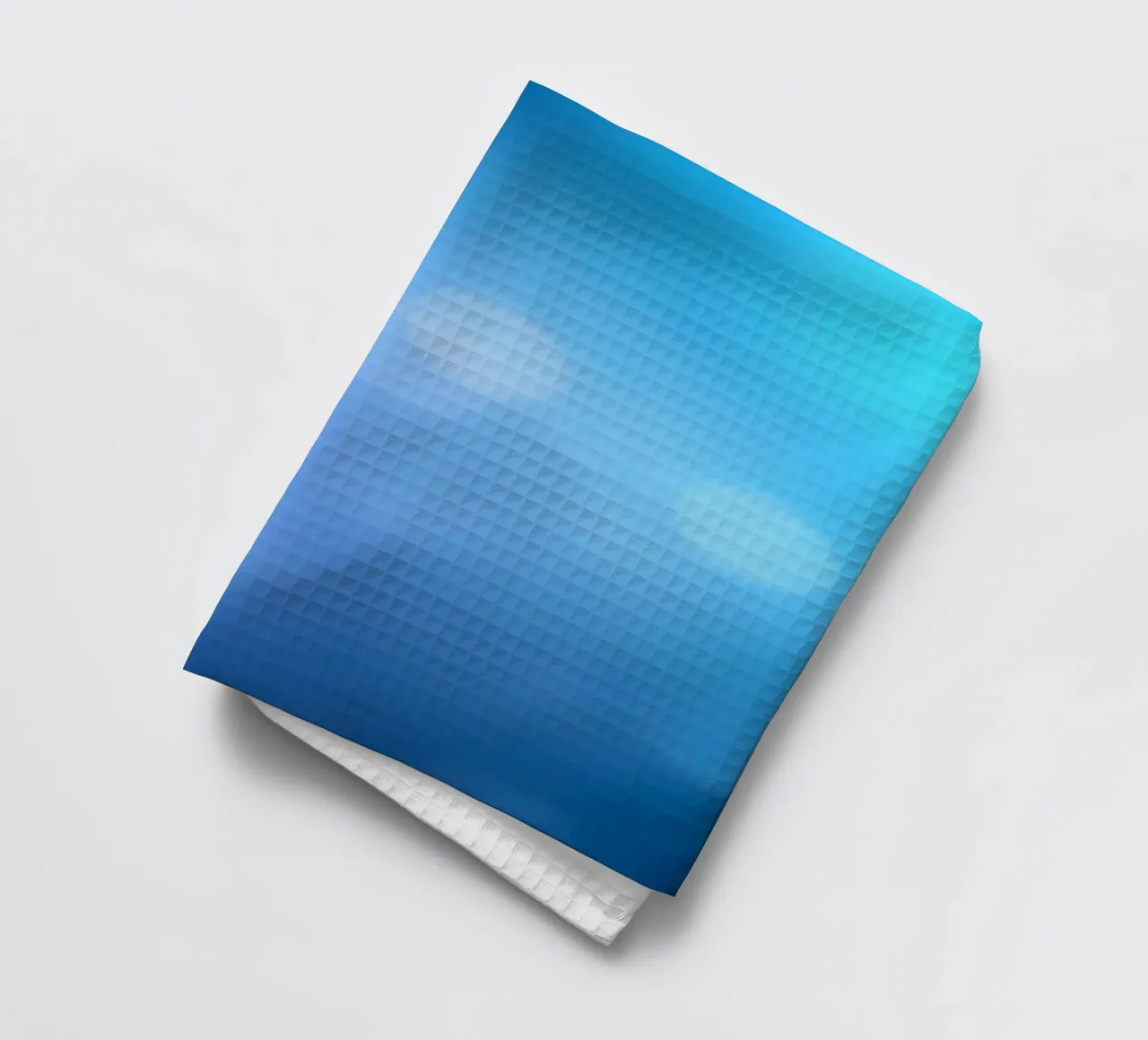 Motif abstrait bleu et violet vibrant avec bokeh subtil torchon de DesignDoodle