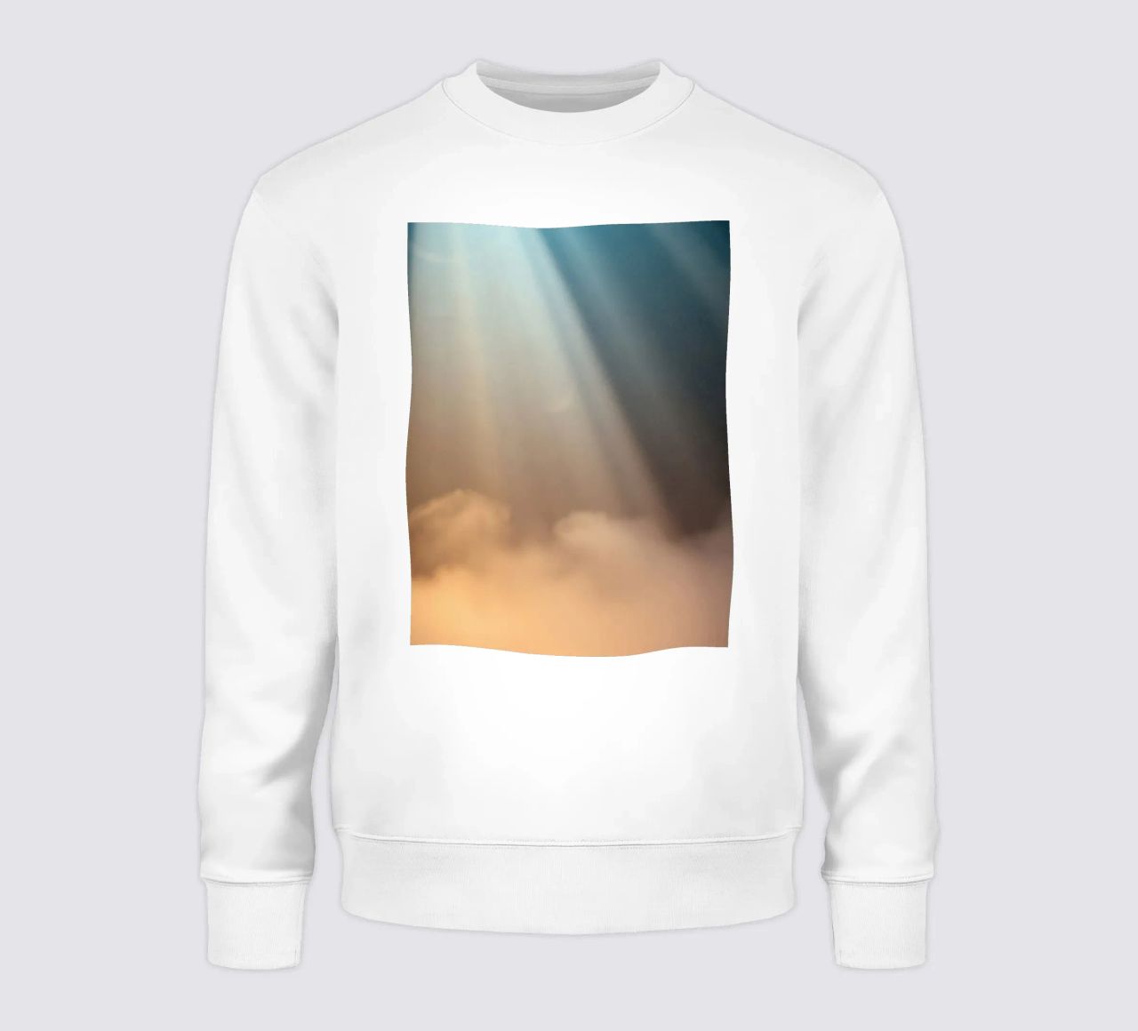 Fond abstrait doux avec un rayon de lumière perçant le brouillard sweat de DesignDoodle
