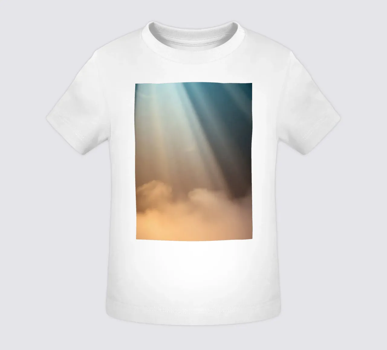 Zachte abstracte achtergrond met lichtstraal die mist doorboort baby t-shirt van DesignDoodle