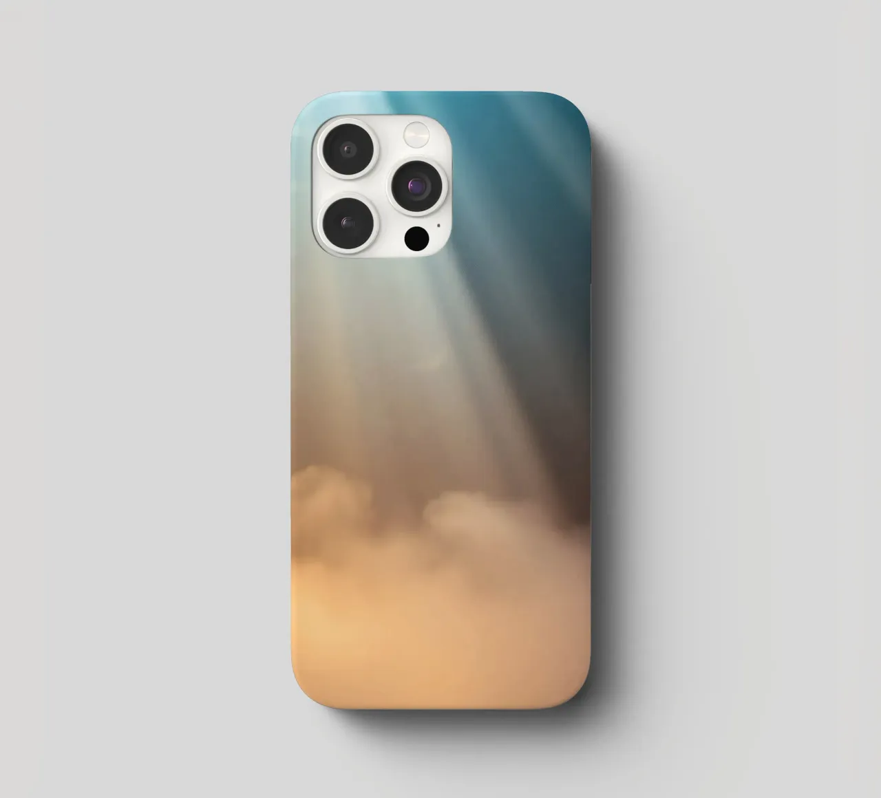 Soft abstract background with light ray piercing through fog iphone case by DesignDoodle