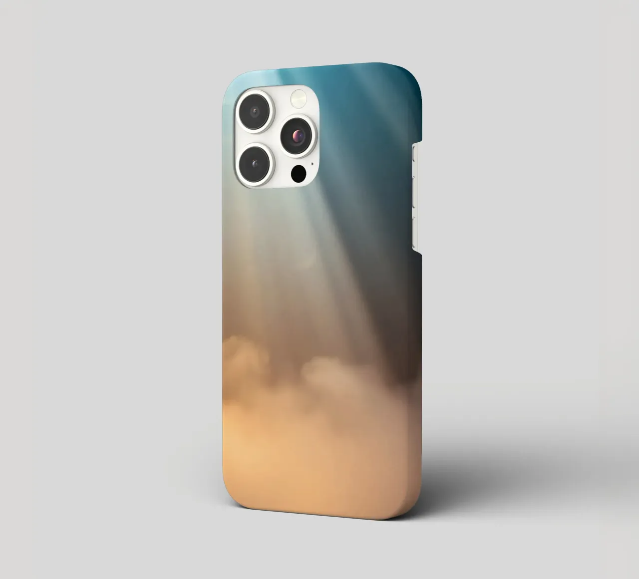 Soft abstract background with light ray piercing through fog iphone case by DesignDoodle