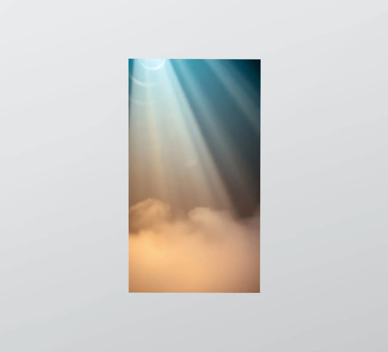 Soft abstract background with light ray piercing through fog sticker by DesignDoodle