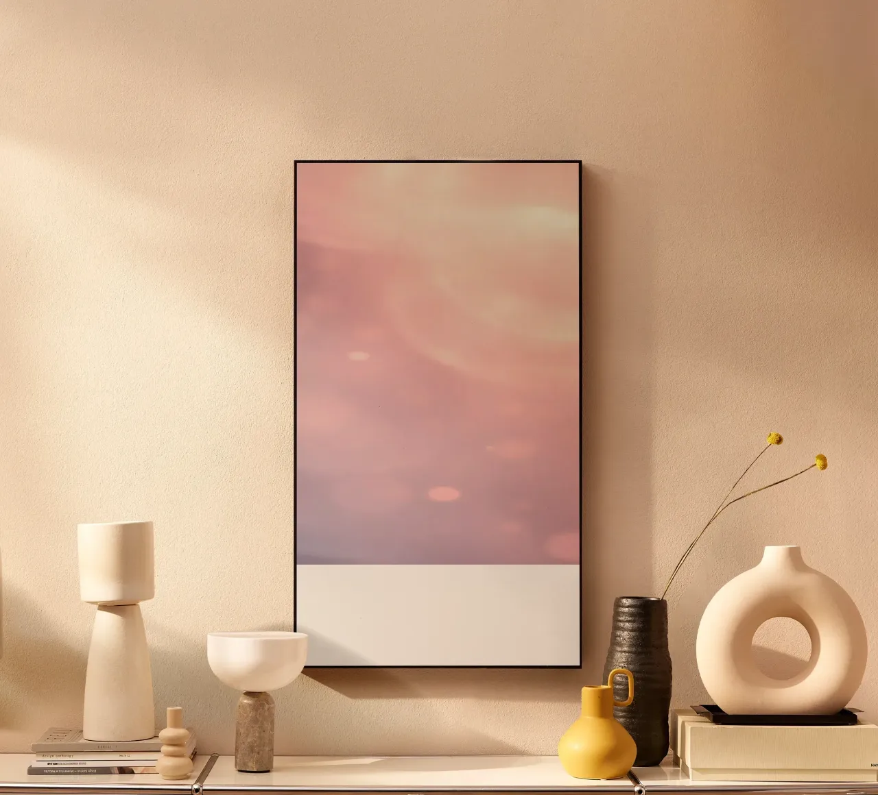 Elegant abstract pastel background with soft gradients alu-dibond by DesignDoodle