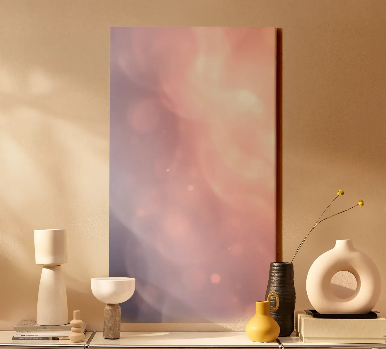 Fond abstrait élégant de couleur pastel avec des dégradés doux toile de DesignDoodle