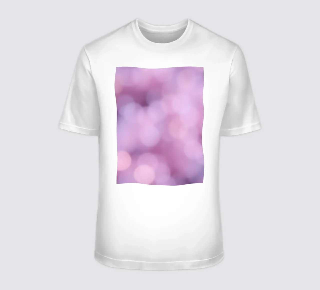 Colorful abstract bokeh background with gentle pink hues t-shirt by DesignDoodle
