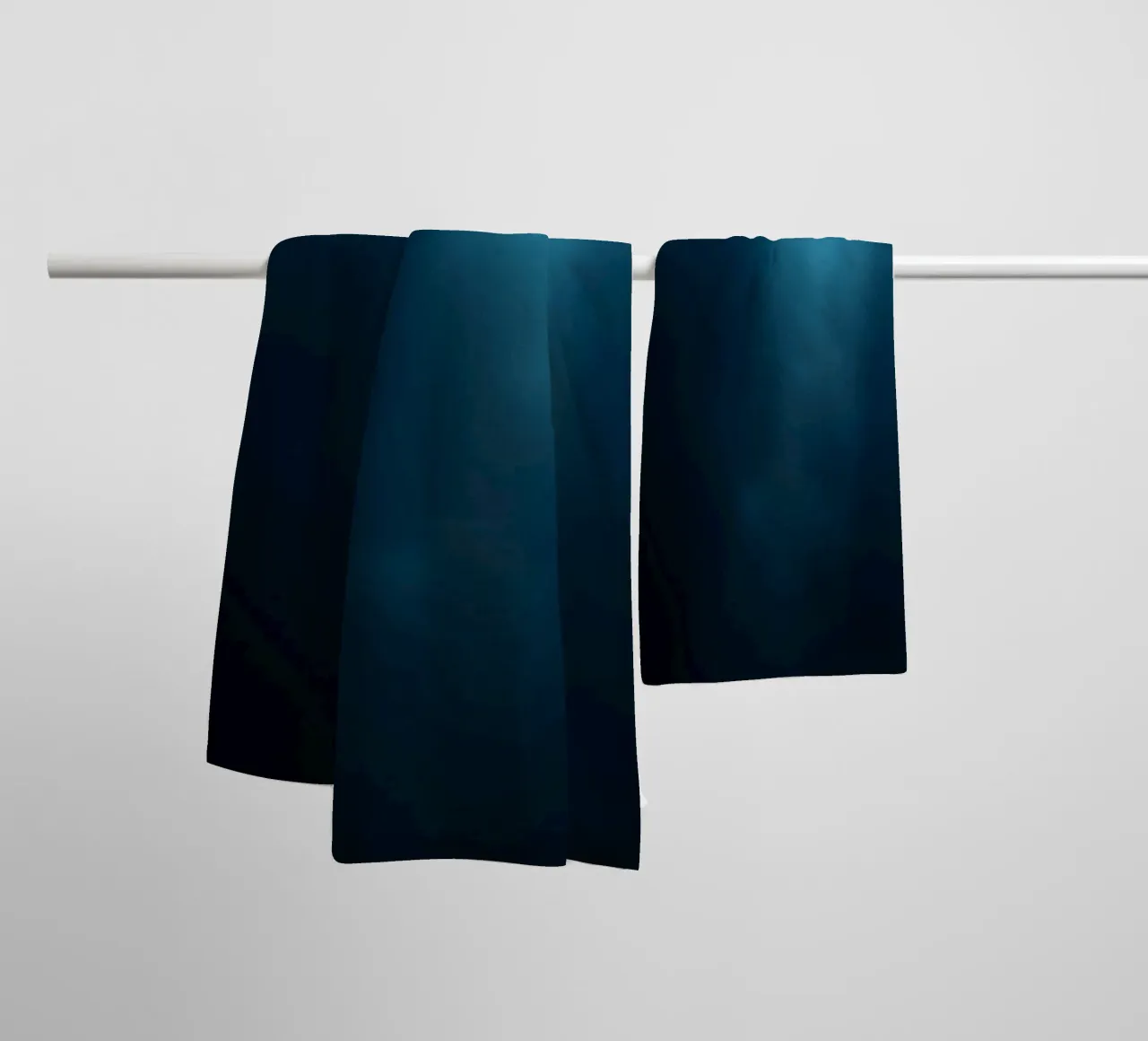abstract underwater design with flowing soft blue tones towel by DesignDoodle