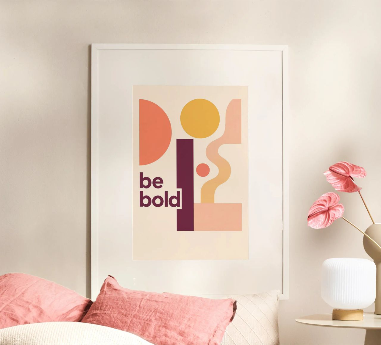 Be bold - moderner Bauhausstil Poster von Studio M