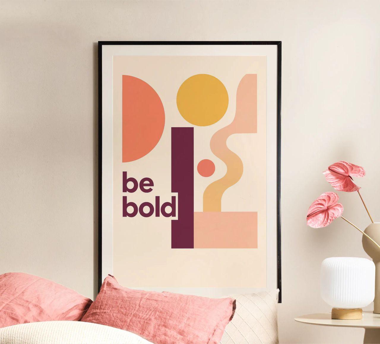 Be bold - moderner Bauhausstil Poster von Studio M