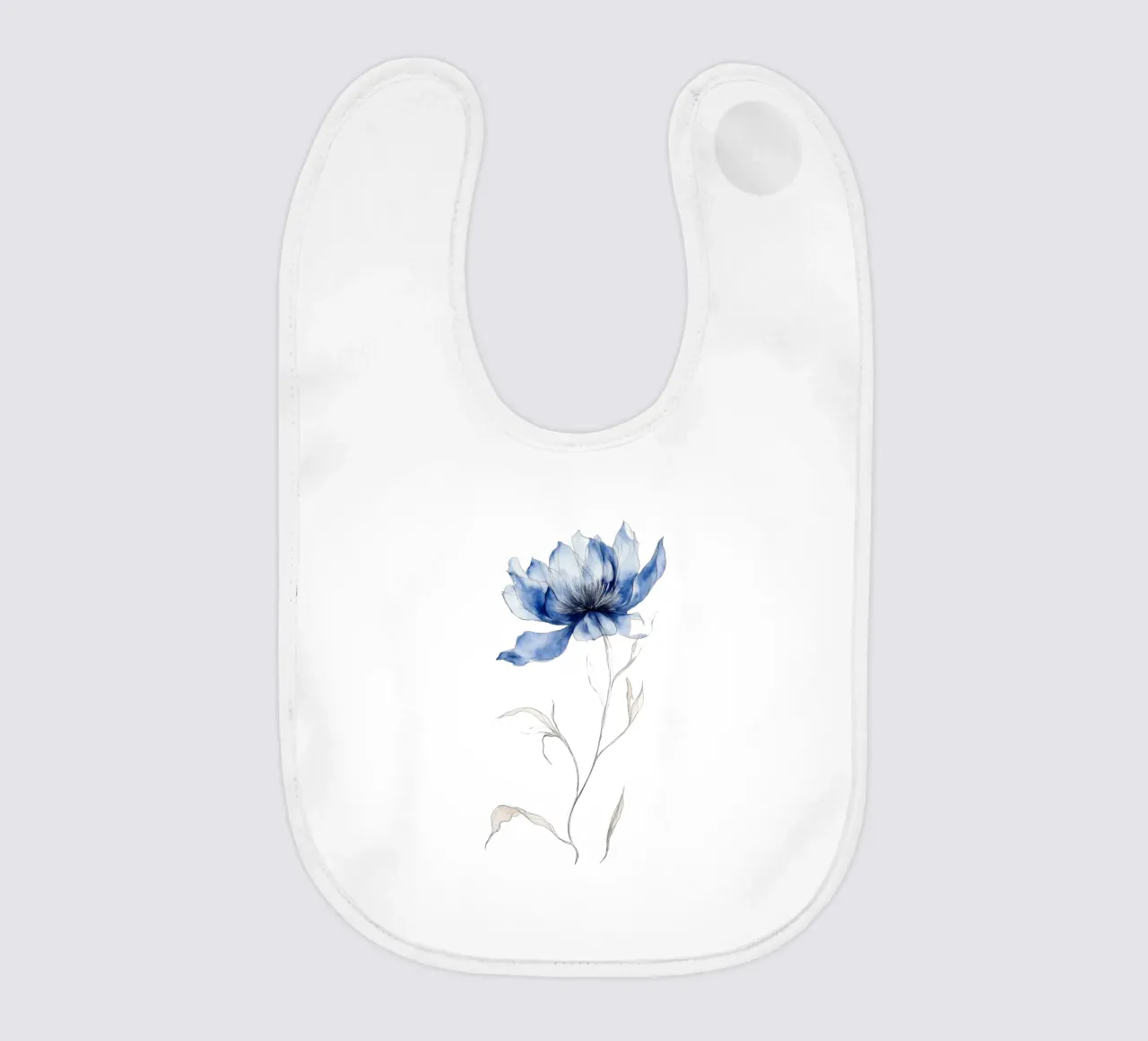 Blaue Blume eins Babylätzchen von LaylaOzHome