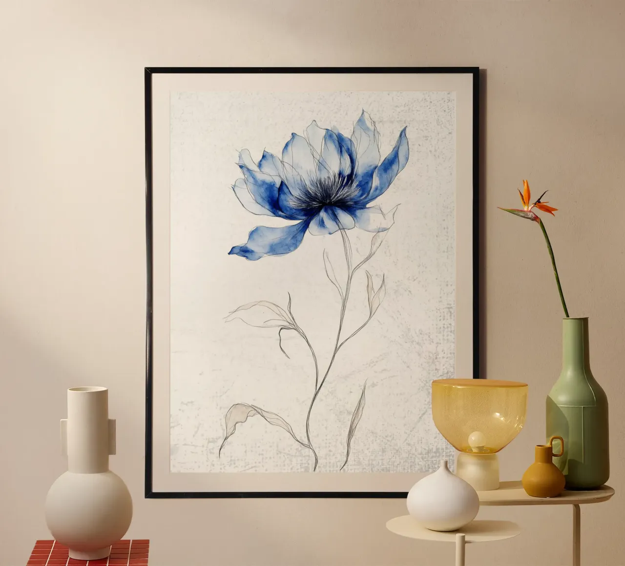 Blaue Blume eins Hahnemühle von LaylaOzHome