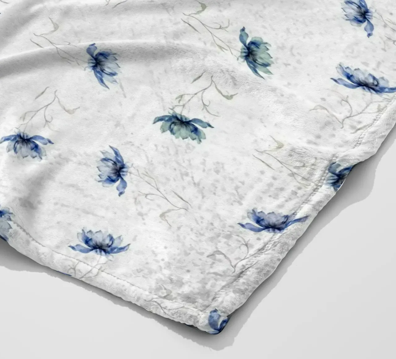 Fiore blu uno coperta in pile da LaylaOzHome