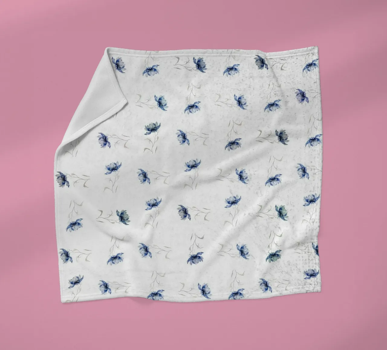 Fiore blu uno coperta in pile da LaylaOzHome