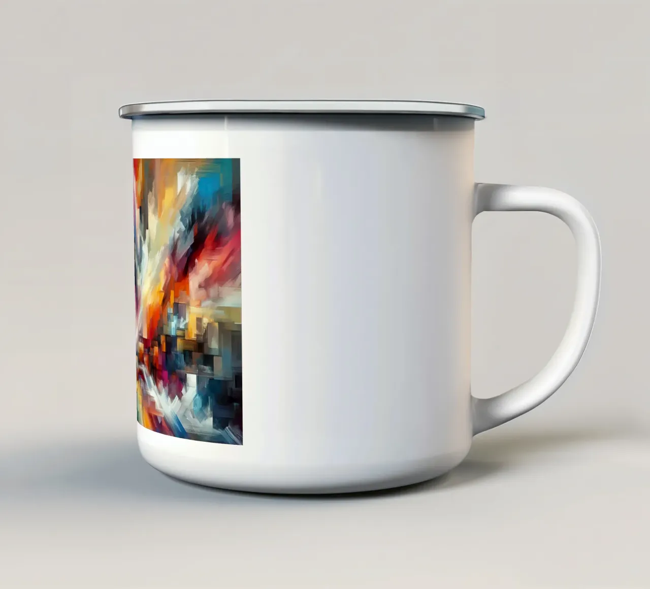 tempesta astratta tazza in smalto da Point and Art