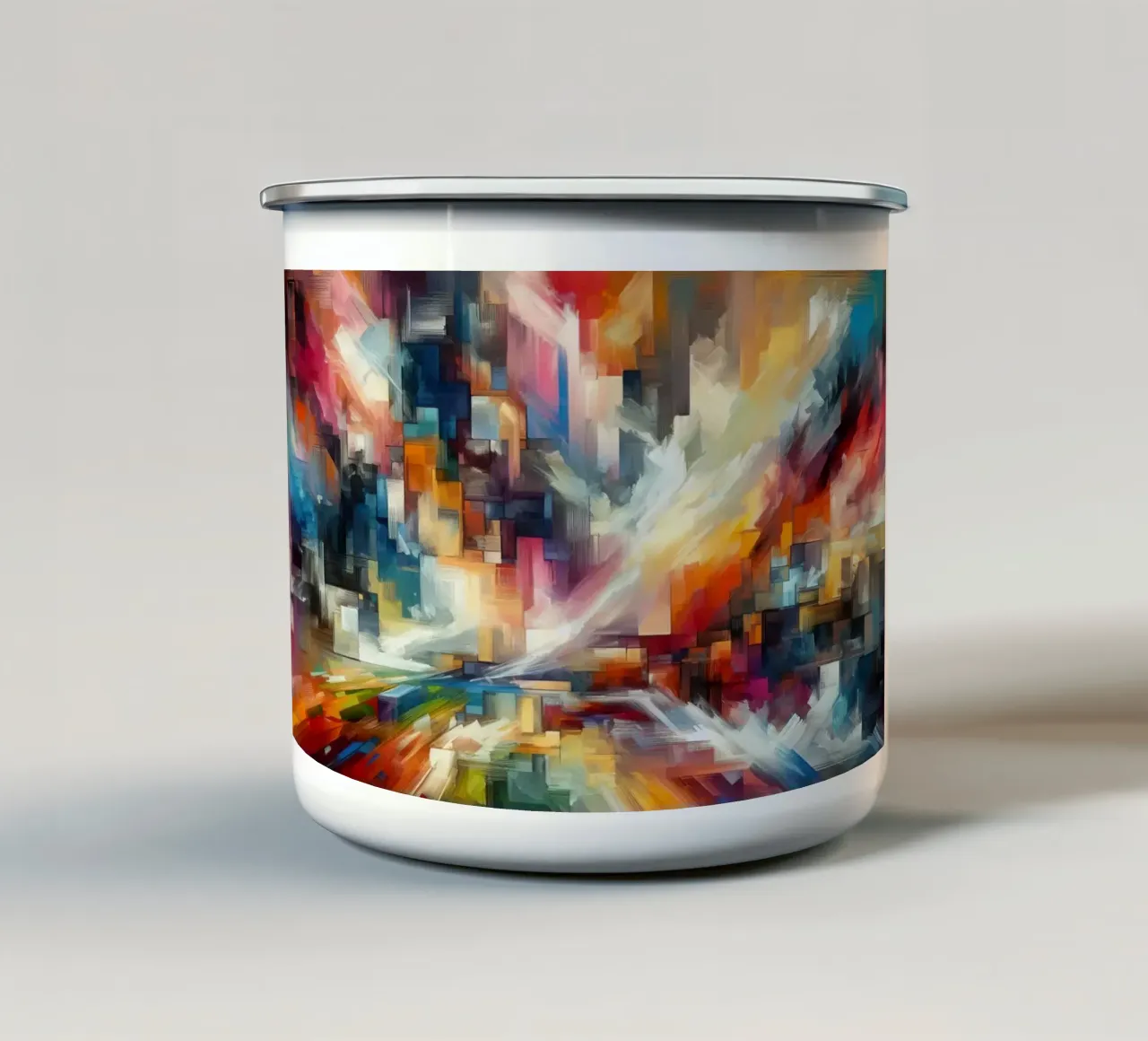 tempesta astratta tazza in smalto da Point and Art
