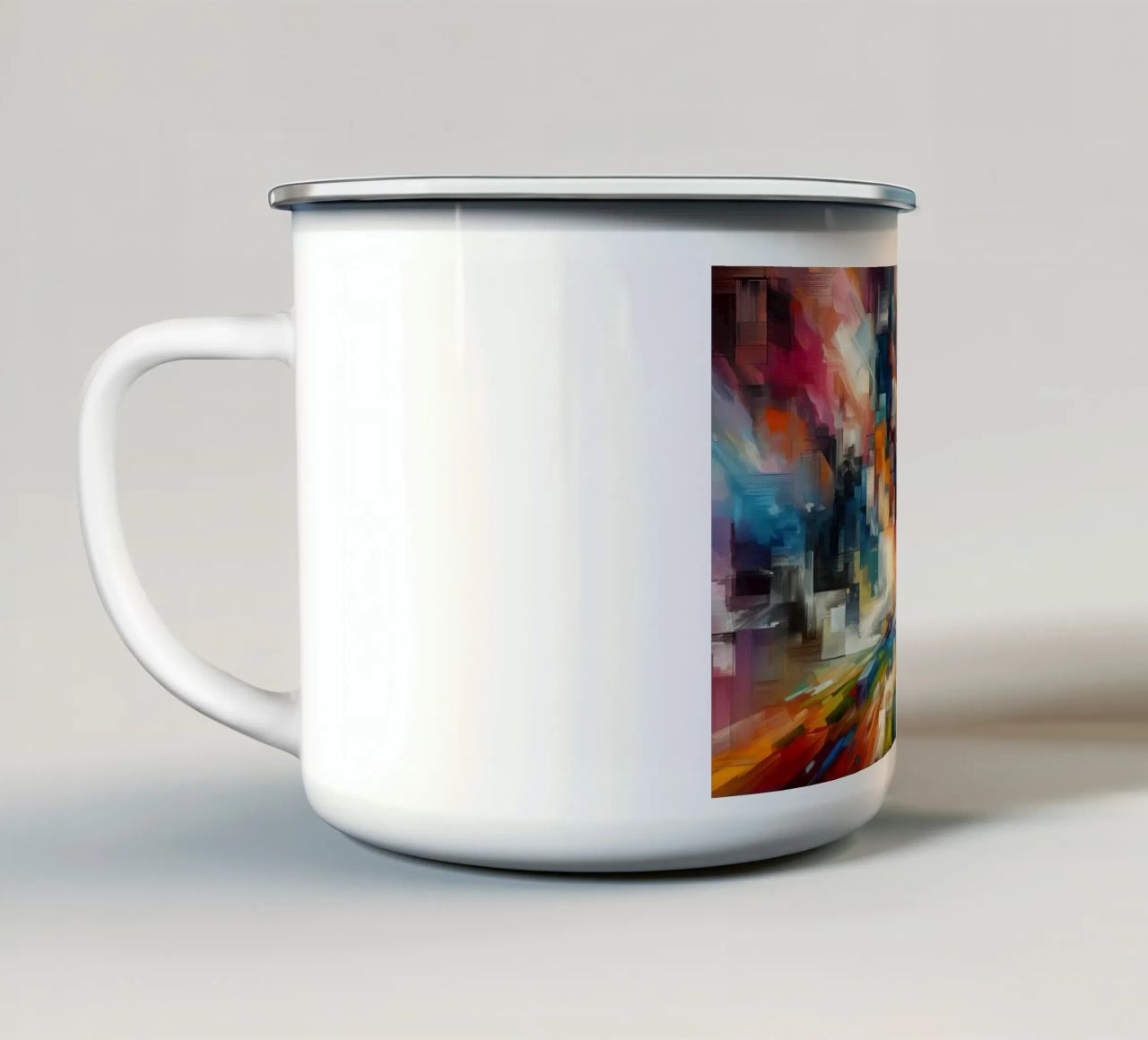 tempesta astratta tazza in smalto da Point and Art