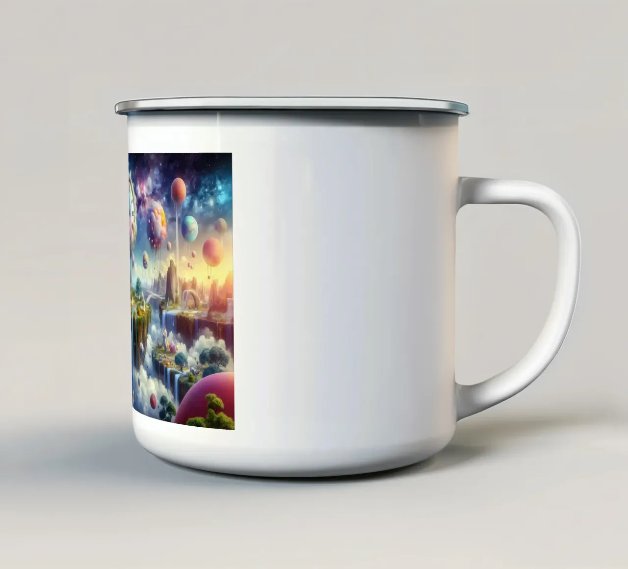 Jardín de Dalí taza de esmalte de 🎨 Point and Art
