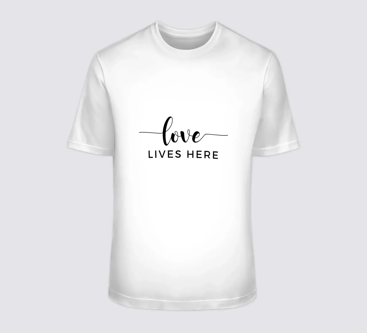 L'amore vive qui t-shirt da Shark Printables