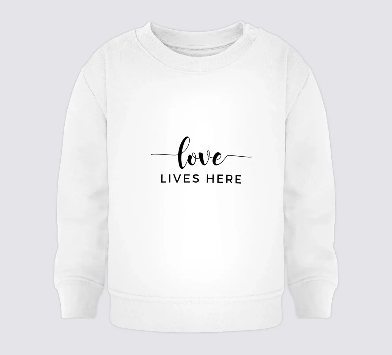 L'amore vive qui felpa neonato da Shark Printables