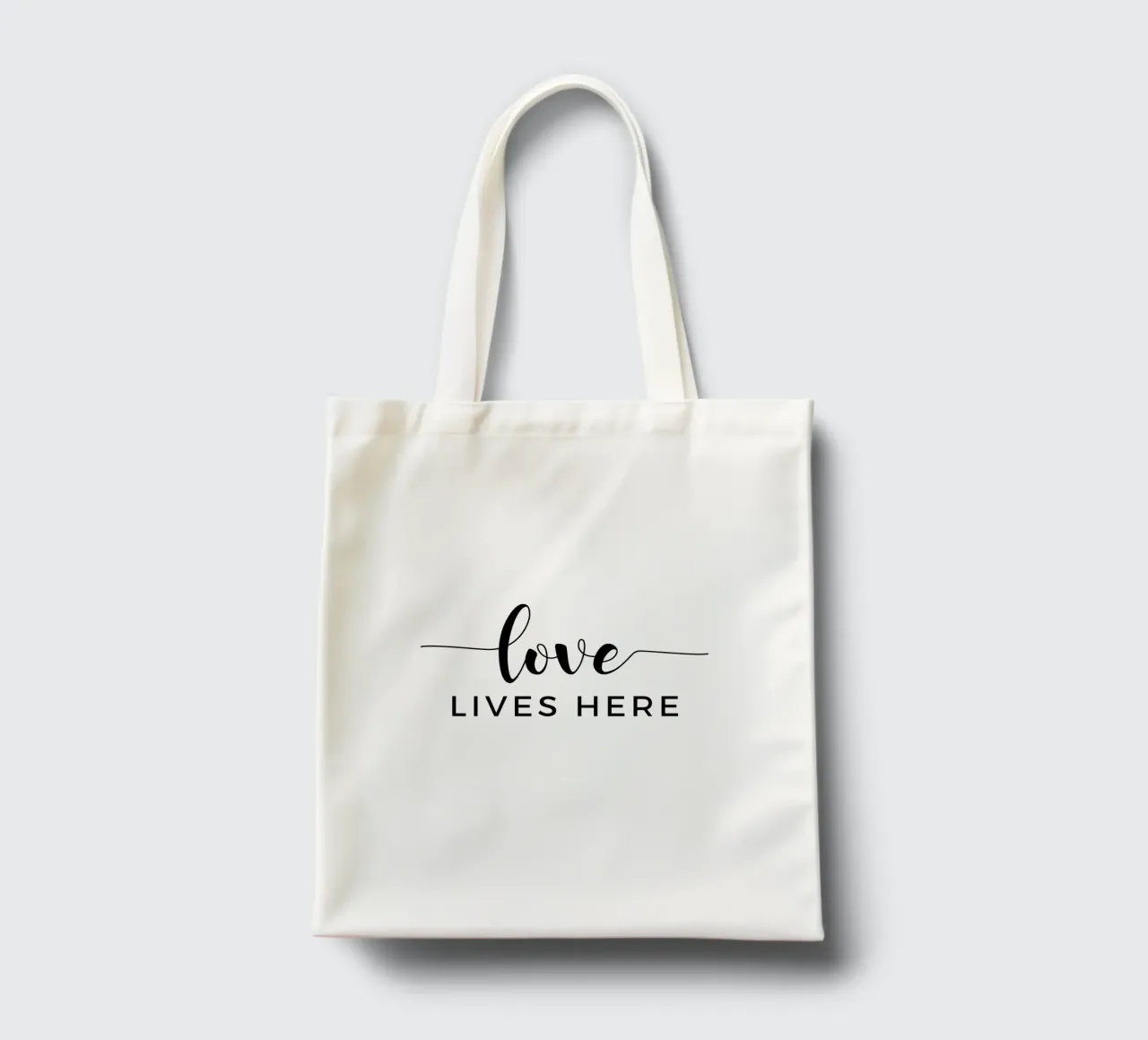 L'amore vive qui borsa in juta da Shark Printables
