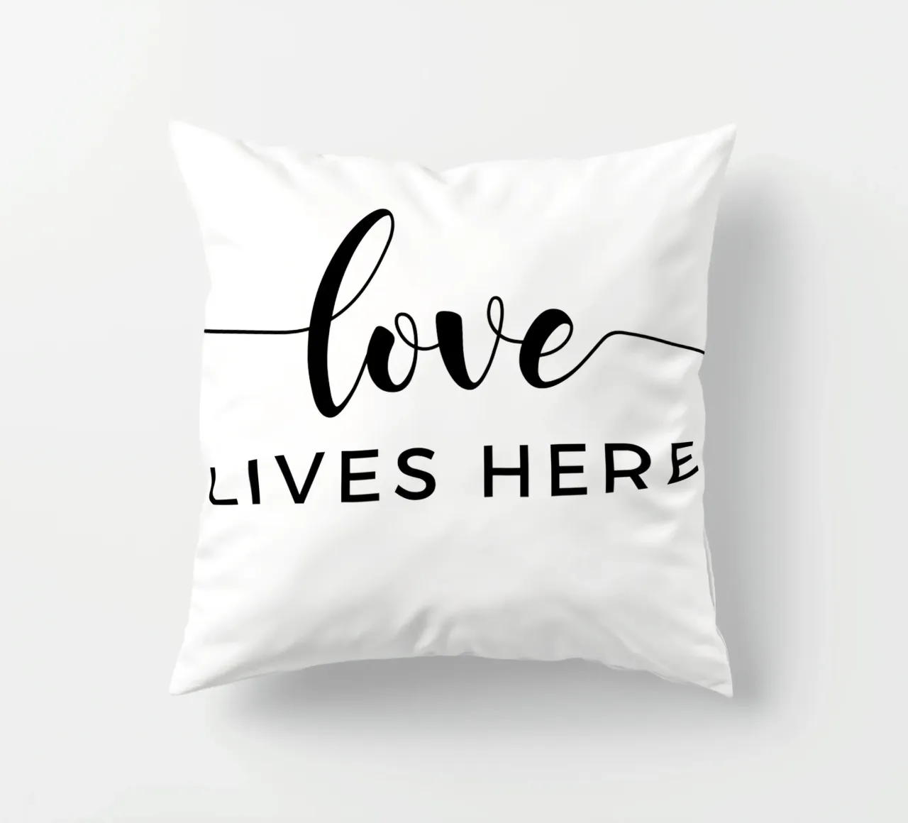 L'amore vive qui cuscino da Shark Printables