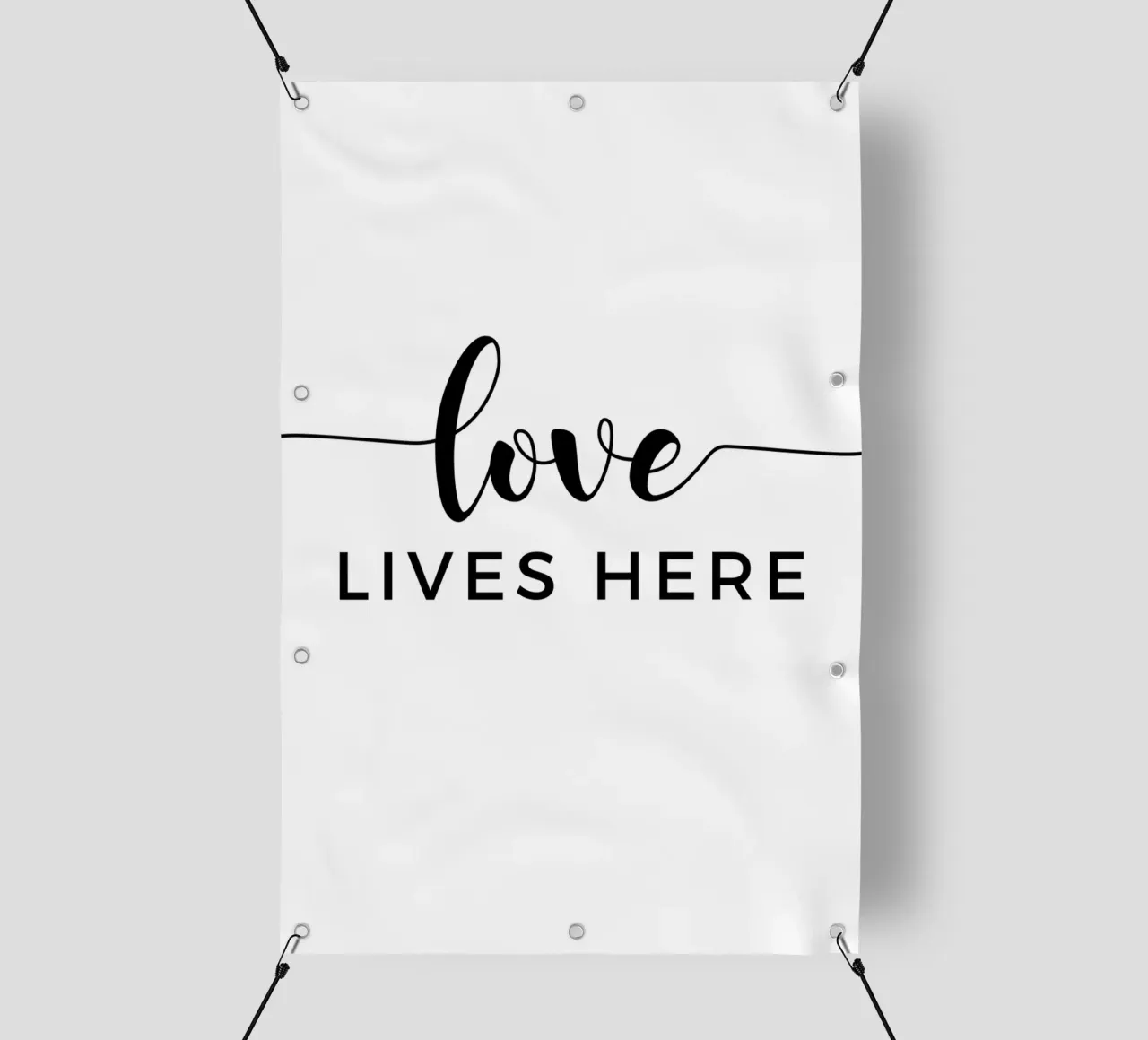 L'amore vive qui telo in pvc da Shark Printables