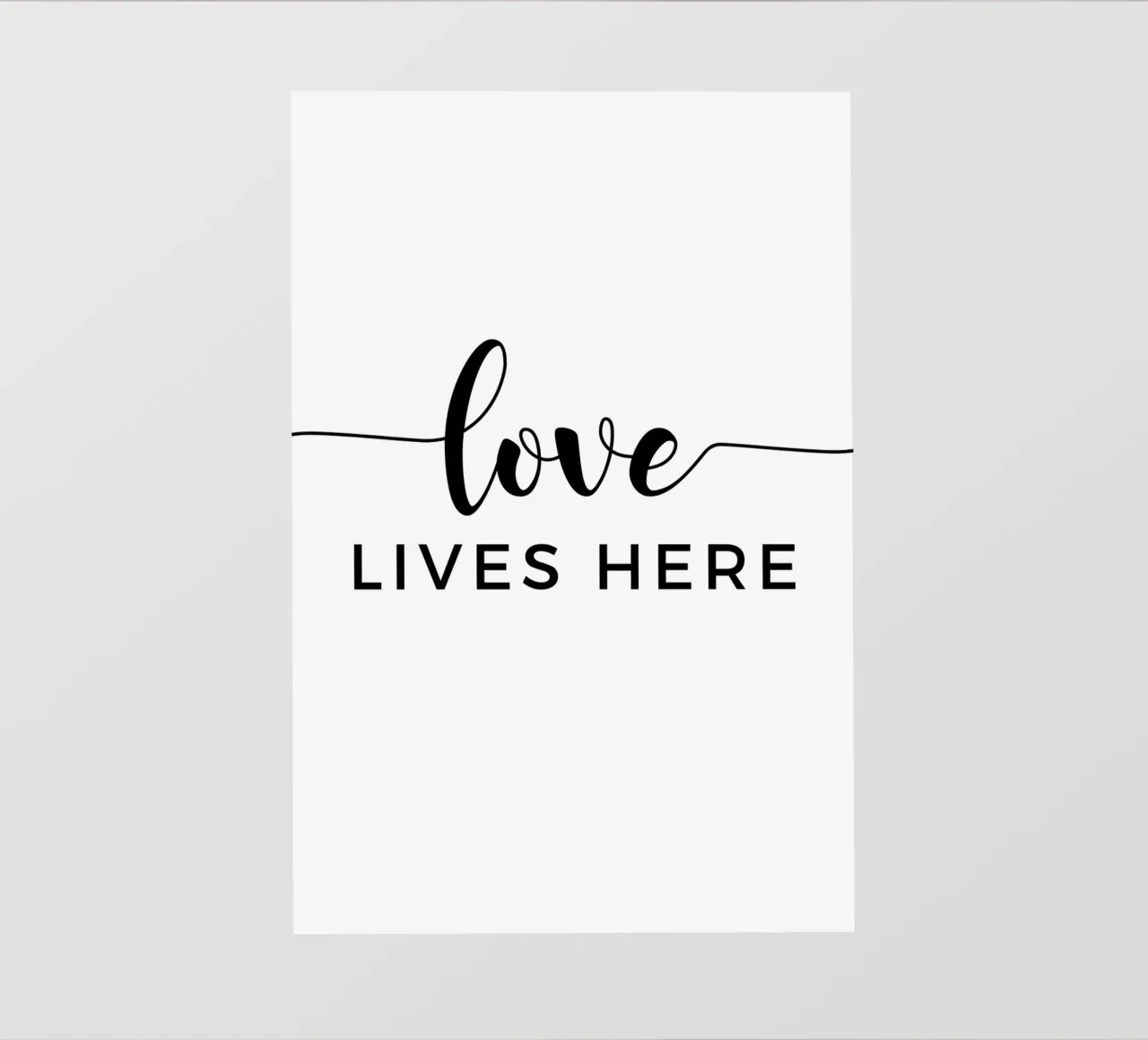L'amore vive qui telo in pvc da Shark Printables