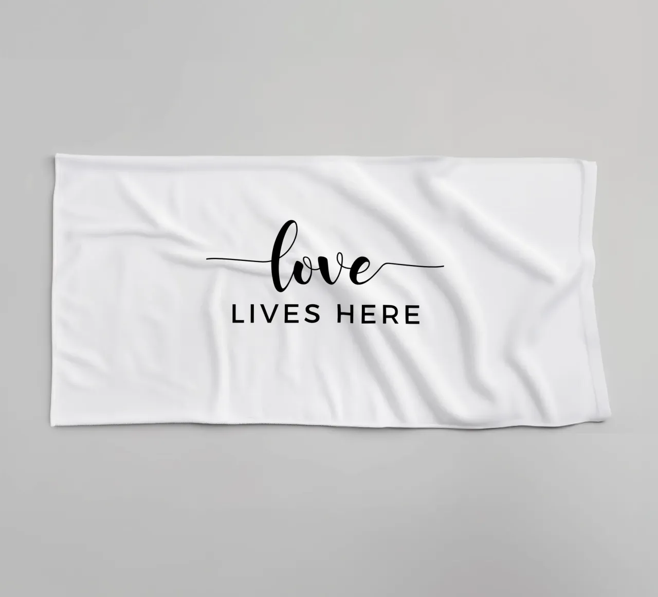 L'amore vive qui asciugamano da bagno da Shark Printables