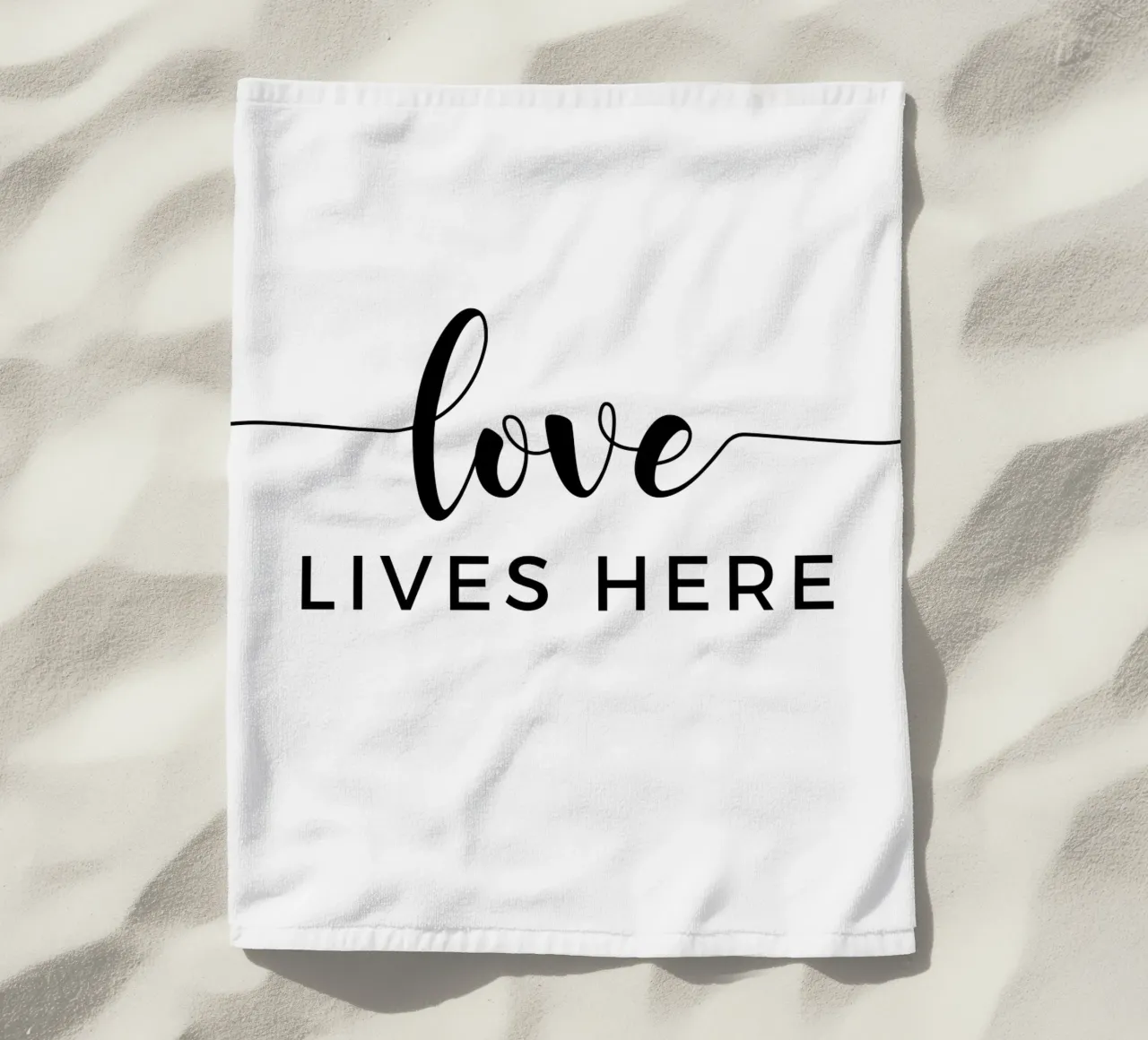L'amore vive qui telo mare da Shark Printables