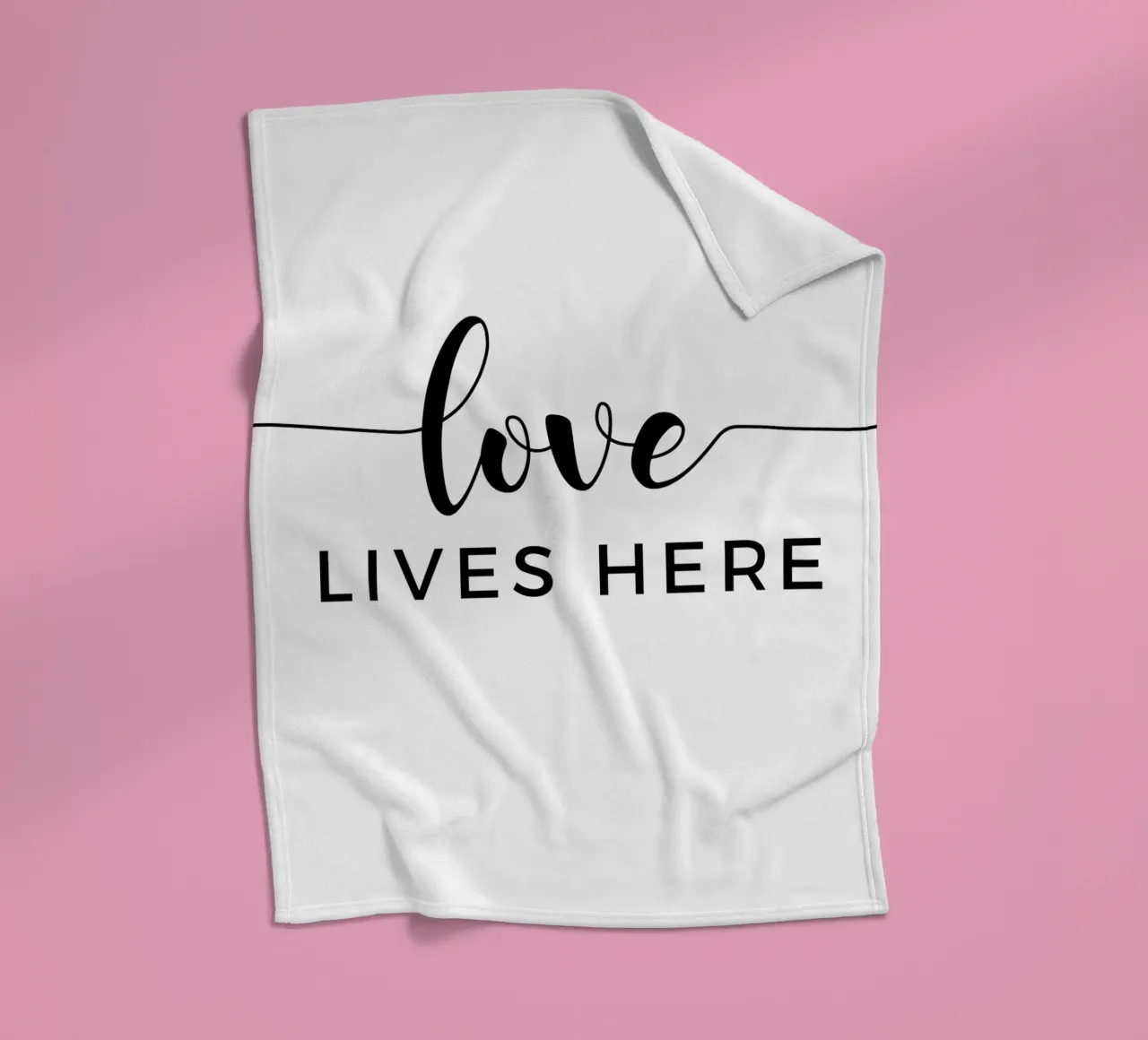 L'amore vive qui coperta in pile da Shark Printables