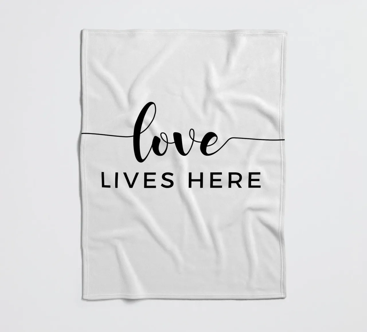 L'amore vive qui coperta in pile da Shark Printables