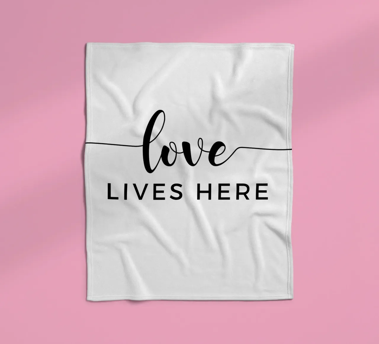 L'amore vive qui coperta in pile da Shark Printables